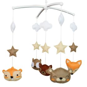 Handmade Newborn Baby Gift, [Animal Friends, Happiness] Crib Mobile