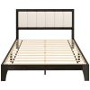 HOMCOM Full Bed Frame with Headboard Full Size Platform Bed Frame with Wooden Slats No Box Spring Needed Easy Assembly Walnut