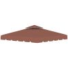 Gazebo Replacement Canopy 9.8x9.8 ft Double Vented Roof Top Coffee for Outdoor Patio