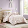 4PCS Twin/Twin XL Cotton Jacquard Pom Pom Comforter Set