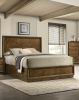 Strong Look Transitional Style 1pc Full Size Bed Walnut Wooden Panel Bedframe High HB Bedroom Furniture