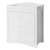 Changing Table Dresser Baby Diaper Change Station with 3 Drawers White