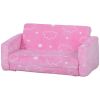 Couch with Glow in the Dark Cloud Patten, Washable Cover, Pink