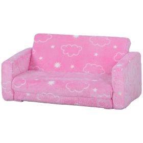 Couch with Glow in the Dark Cloud Patten, Washable Cover, Pink