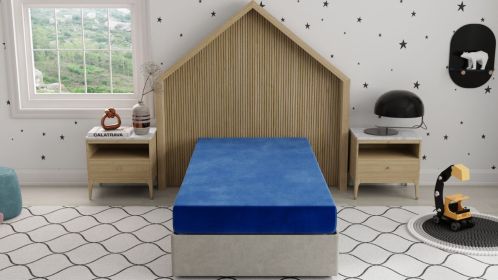 Kids Pedic 7" Waterproof Blue Twin Mattress
