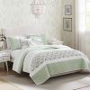 6 Piece Cotton Percale Quilt Set with Throw Pillows King/Cal King
