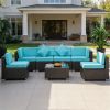 7-piece courtyard furniture set, outdoor segmented sofa set, garden set