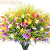5 Bundles Artificial Calla Lily Artificial Flowers UV Resistant Plastic Flowers 5 Colors Mix Calla Lily Fake Plants For Summer Autumn Home Decor Indoo