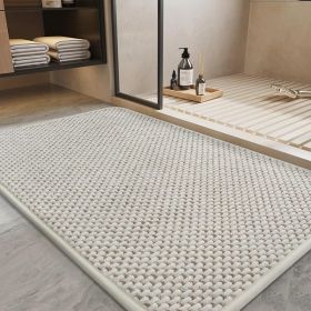 Bath Mat-Super Absorbent Chenille Bathroom Mats-Rubber Backed Bath Mats for Bathroom Non Slip, Easy Clean Bathroom Rugs Front of Bathtub,Shower Room