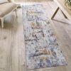 LOOM & LUXE Collection 2X8 Ivory/Blue /Abstract Non-Shedding Living Room Bedroom Dining Home Office Stylish and Stain Resistant Area Rug
