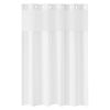 No Hook Shower Curtain, 2-in-1 Waterproof Waffle Weave Shower Curtains, 240 GSM Curtain with Snap-in Liner, See-Through Window, and Magnets