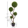 2025 High quality green plant trees spiral for indoor outdoor decoration artificial boxwood topiary ball tree 150cm 1pcs/set