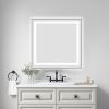 30 x 30 Inch LED Bathroom Mirror with Front and Backlight, Wall Mounted Vanity Mirror with Aluminum Frame, Anti-Fog, Memory, 3 Colors