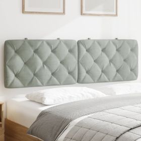 Headboard Cushion Light Gray 59.8" Velvet