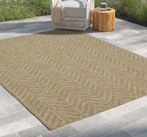 Earth GC_NTL1014 Jute/White 7 ft. 10 in. x 10 ft. 3 in. Indoor/Outdoor Area Rug
