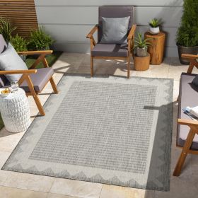 Sunshine GC_HAR2015 Silver 7 ft. 10 in. x 10 ft. 3 in. Indoor/Outdoor Area Rug