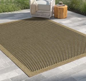 Earth GC_NTL1003 Jute/Black 7 ft. 10 in. x 10 ft. 3 in. Indoor/Outdoor Area Rug
