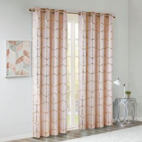 Total Blackout Metallic Print Grommet Top Curtain Panel(Only 1 Pc Panel)