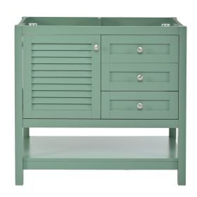 36'' Bathroom Vanity without Sink, Free Standing Vanity Set with 2 Drawers& Soft Closing Doors, Bathroom Storage Cabinet with Solid Wood Feet