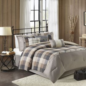 7 Piece Herringbone Comforter Set