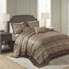 5 Piece Reversible Jacquard Bedspread Set
