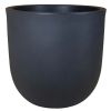 18 inch Mosswood Resin Planter, Matte Black