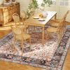Area Rug 8x10, Machine Washable Rug, Non-Slip Boho Print Pattern Medallion Carpet for Living Room, Bedroom, Tawny Brown