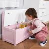 Toddler Toy Box Storage Bench with Large 27 L Interior, Kids Storage Bench Seat with Storage for Toddler Playroom Furniture, Kids Bedroom Furniture