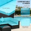 7-piece courtyard furniture set, outdoor segmented sofa set, garden set