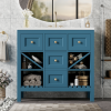 36'' Bathroom Vanity with Resin Sink Combo, Solid Wood Frame Bathroom Storage Cabinet, Freestanding Vanity Set with 5 Drawers& Soft Closing Doors