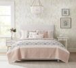 6 Piece Cotton Percale Quilt Set with Throw Pillows