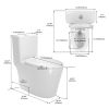 1.1/1.6 GPF Elongated Comfort Height Floor Mounted One-Piece Toilet ,  CUPC Certified, Water Sense Certified, Ceramic, White Color, Soft Close Seat