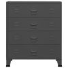 Industrial Drawer Cabinet Anthracite 30.7"x15.7"x36.6" Metal