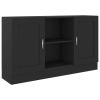 Sideboard Black 47.2"x12"x27.6" Engineered Wood