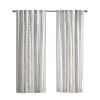 Cotton Printed Curtain Panel with Chenille Stripe and Lining 50x108"