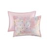Metallic Printed Plush Comforter Set with Throw Pillow Full/Queen