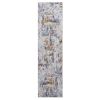 LOOM & LUXE Collection 2X8 Ivory/Blue /Abstract Non-Shedding Living Room Bedroom Dining Home Office Stylish and Stain Resistant Area Rug