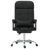 Massage Reclining Office Chair Black Faux Leather