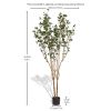 Artificial leaf planter Large Uv artificial plant branch 160CM double pole island spring flower bonsai tropical plants simulate green plants 1pcs/set