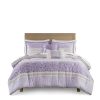 5 PCS Full/Queen Seersucker Comforter Set with Throw Pillows
