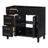 36'' Bathroom Vanity without Sink, Freestanding Bathroom Storage Cabinet with 2 Drawers and a Tipout Drawer, Solid Wood Frame Vanity Only