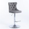 Furniture, Swivel Velvet Barstools Adjustable Seat Height from 25-33 Inch