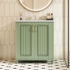 30 Inch Bathroom Vanity with Resin Sink, Freestanding Bathroom Vanity Set with Hidden Drawer, Storage Cabinet for Bathroom