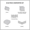 9 Piece Jacquard Comforter Set