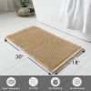 Two-piece waffle-knit bathroom rug set, super absorbent bathroom mat, ultra-soft rubber-backed shower mat, suitable for bathroom floors
