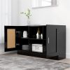 Sideboard Black 47.2"x12"x27.6" Engineered Wood