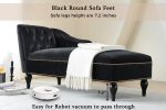 [New + Video] 58''Velvet Chaise Lounge, Button Tufted Right Arm Facing Lounge Chair with Nail head Trim & Solid Wood Legs for Living Room or Office