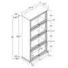 4-Tier Glass Display Storage Cabinet with Flip-Up Glass Doors – Elegant Showcase