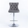 Furniture, Swivel Velvet Barstools Adjustable Seat Height from 25-33 Inch