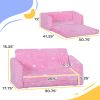 Couch with Glow in the Dark Cloud Patten, Washable Cover, Pink